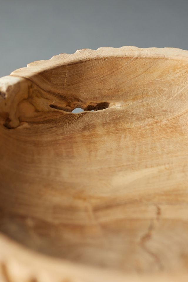 Teak Serving Bowl, Low #3