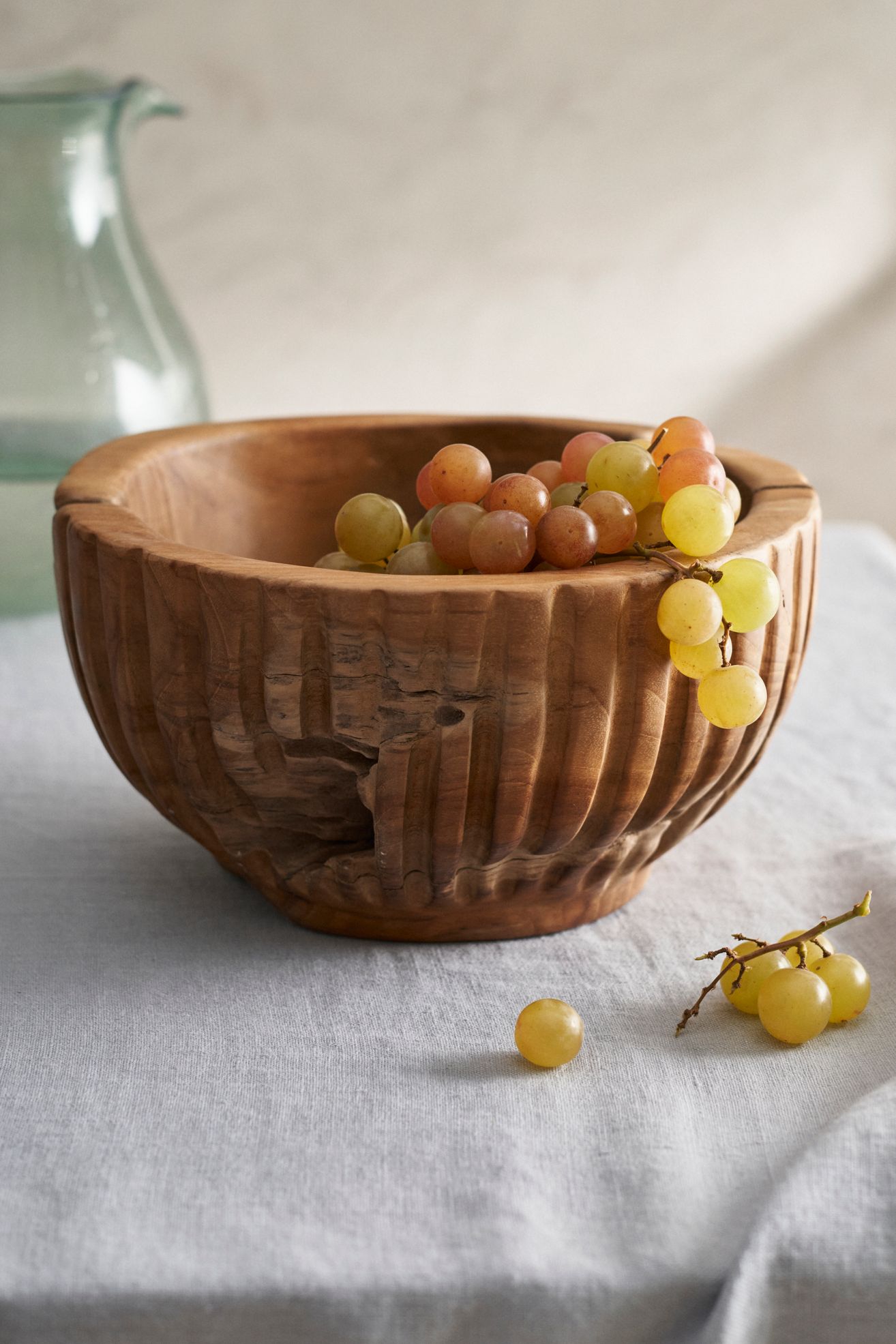 Teak Serving Bowl, Tall - Multi, Standard, One Size