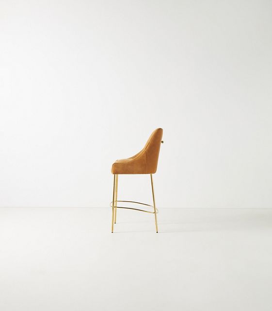 Elowen Leather Counter Stool Anthropologie