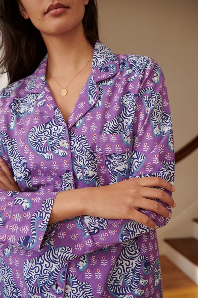 Violet Tiger Queen Pajama Set #1