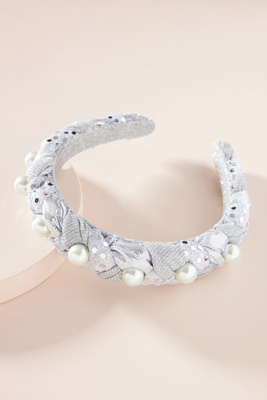 Curried Myrrh Cassia Embellished Headband | Anthropologie display picture 1