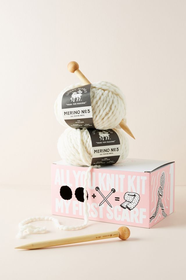 DIY Merino Wool Scarf Knitting Kit