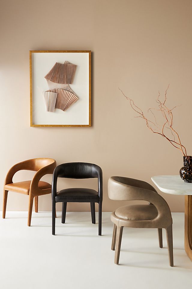 Leather Hagen Dining Chair Anthropologie, Leather Parson Chair