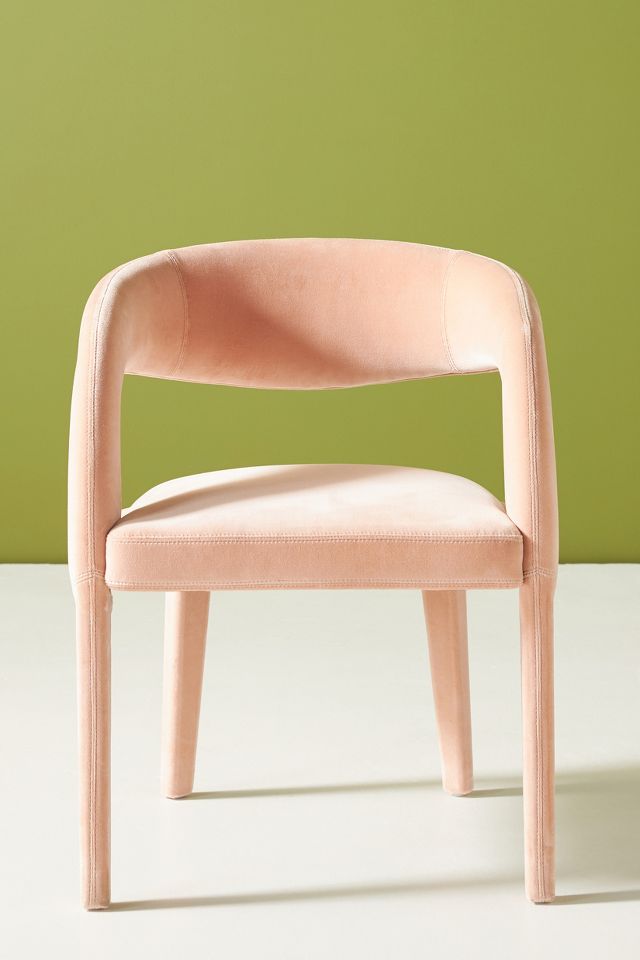 Anthropologie pink outlet velvet chair