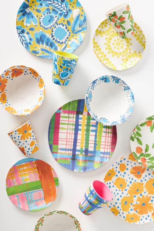 Vera for Anthropologie Perennial Bamboo Melamine Dinner Plate #3