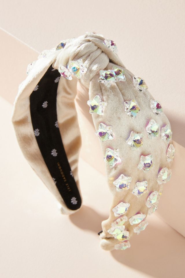 Lele sadoughi velvet and star embellished headband Lele Sadoughi Alice Star Of David Velvet Headband | Saks  main image 3