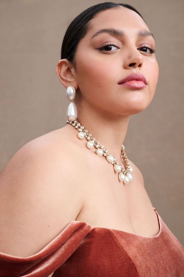 Jenny Yoo Issa Off-The-Shoulder Stretch Velvet Column Gown #5