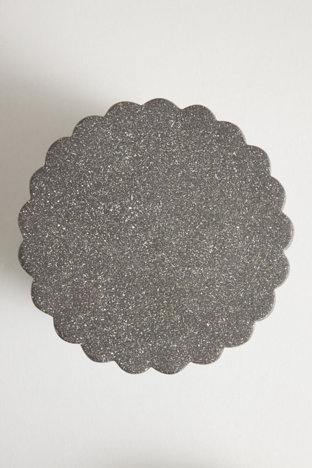 Channel Tufted Ceramic Stool #4