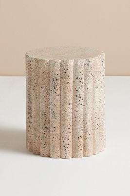 Channel Tufted Ceramic Stool
