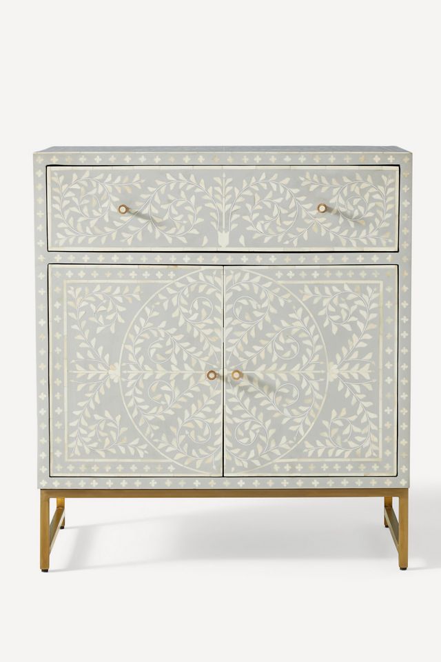 Scroll Vine Inlay Entryway Cabinet #1