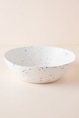 Selby Terrazzo Bamboo Melamine Serving Bowl