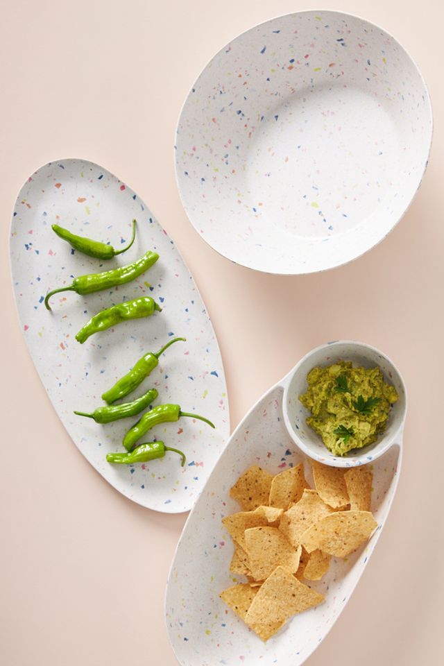 Selby Terrazzo Bamboo Melamine Serving Bowl #2