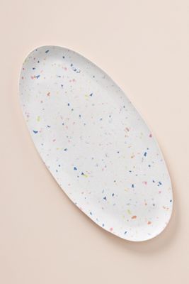 Selby Terrazzo Bamboo Melamine Serving Platter
