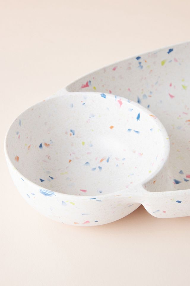 Selby Terrazzo Bamboo Melamine Chip & Dip #1