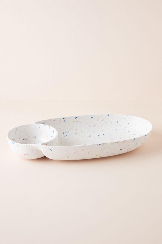 Selby Terrazzo Bamboo Melamine Chip & Dip #2