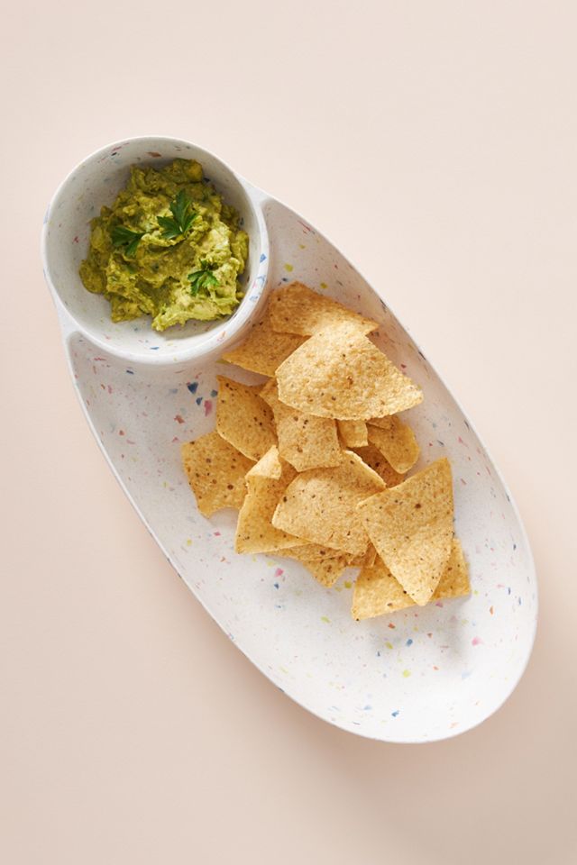 Selby Terrazzo Bamboo Melamine Chip & Dip