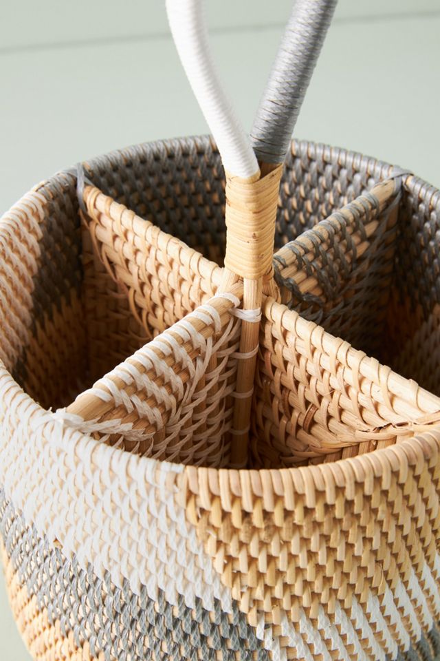 Luciana Rattan Utensil Caddy #1
