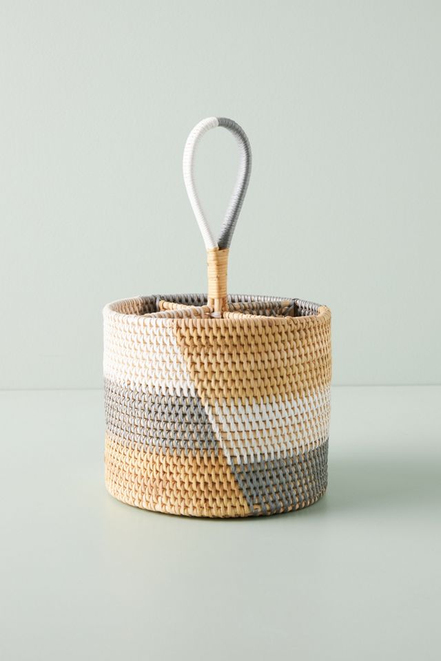 Luciana Rattan Utensil Caddy #2