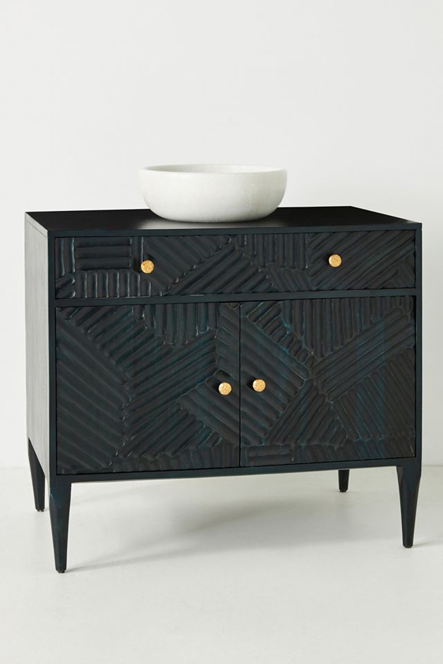 Handcarved Paje Single Bathroom Vanity #1