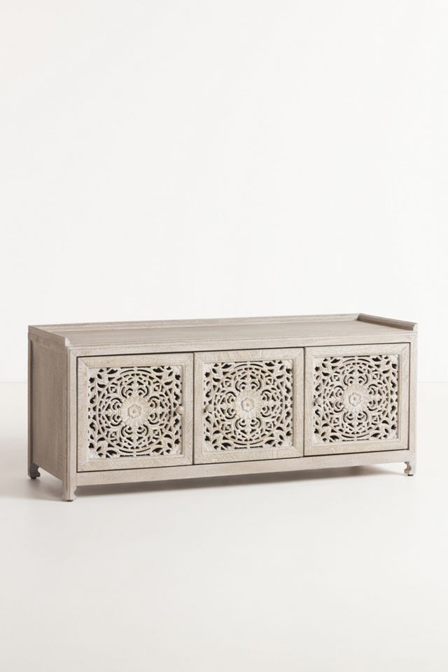 Handcarved Lombok Storage Bench #2
