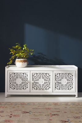 Handcarved Lombok Storage Bench