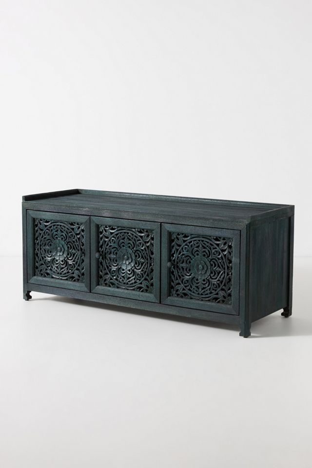 Handcarved Lombok Storage Bench #2