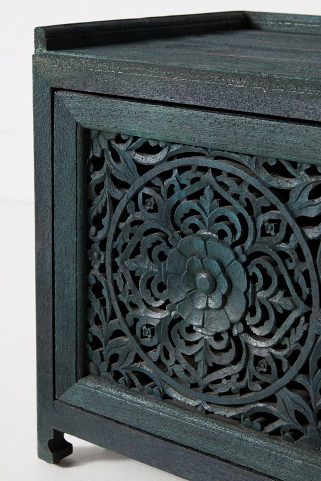 Handcarved Lombok Storage Bench #4