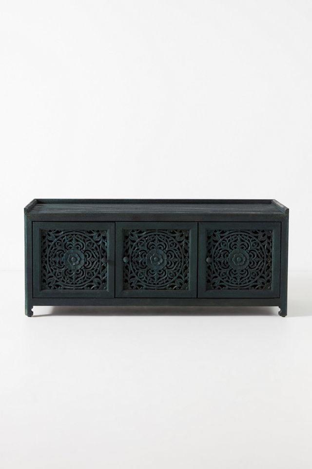 Handcarved Lombok Storage Bench #1
