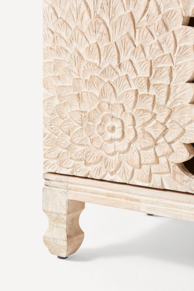 Handcarved Lotus Media Console #4