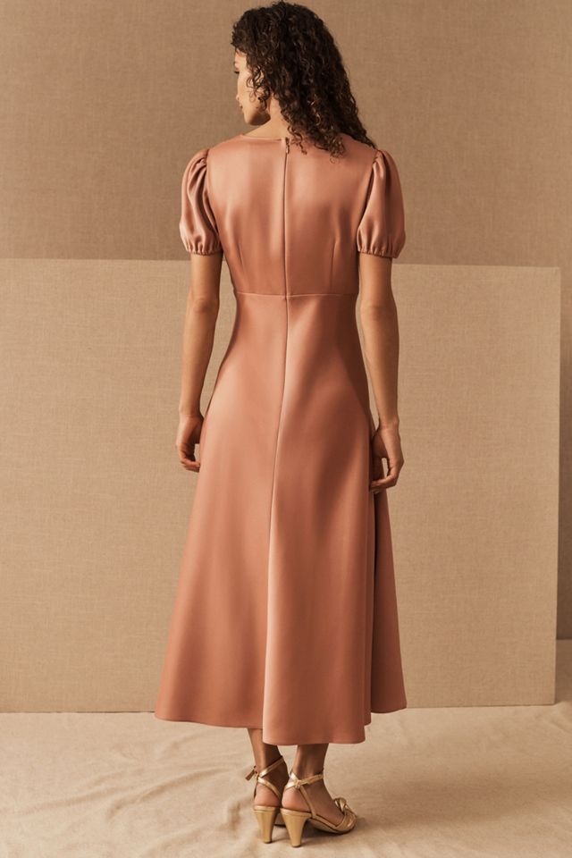 Shelley Satin Charmeuse Midi Dress #1