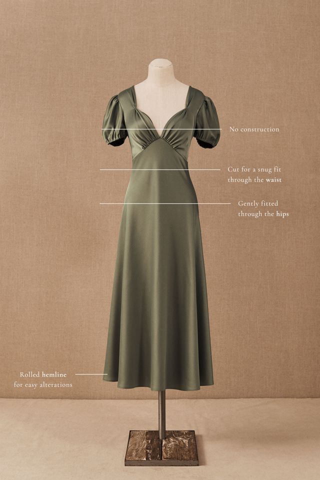 Shelley Satin Charmeuse Midi Dress #4
