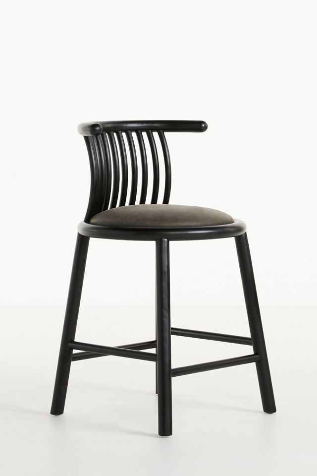 Mathilde Leather Counter Stool #1