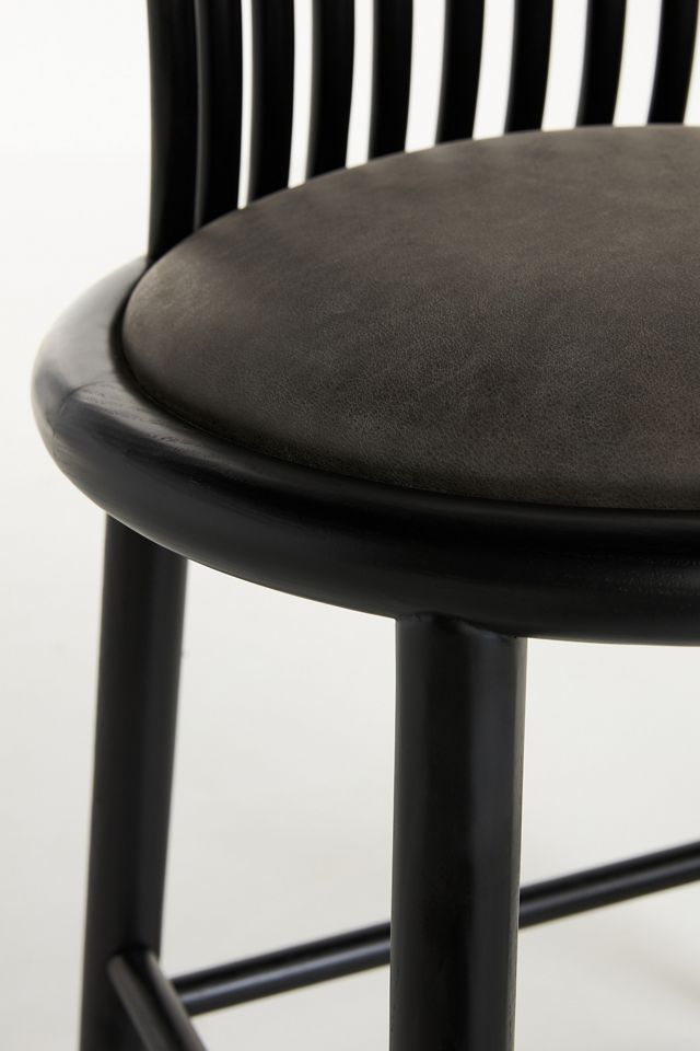Mathilde Leather Counter Stool #5