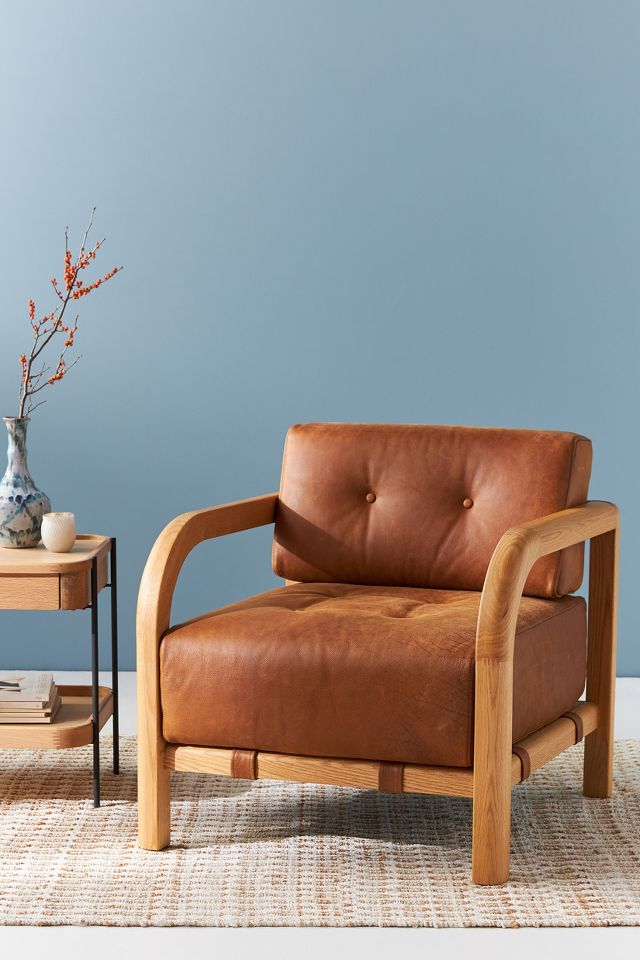 Leatherette armchair online