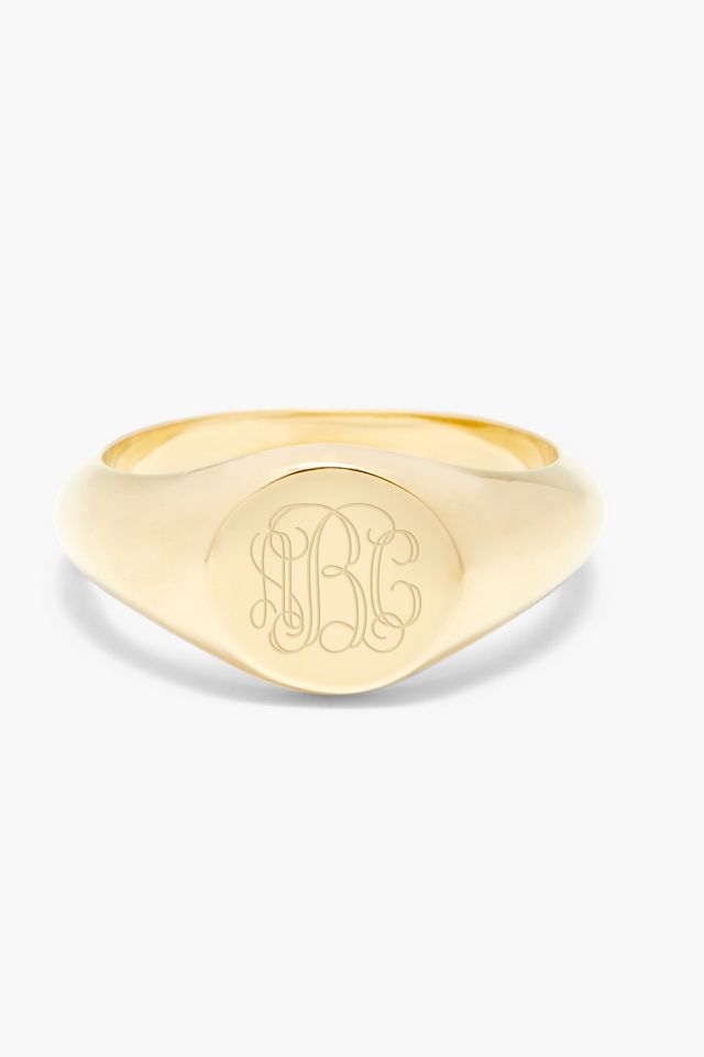Brook & York Custom Monogram Modern Signet Ring