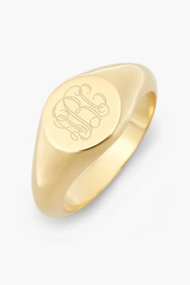 Brook & York Custom Monogram Petite Signet Ring