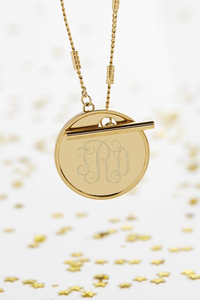 Brook & York Custom Monogram Statement Pendant Necklace