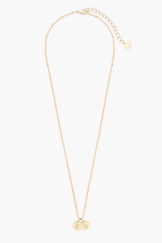 Brook & York Custom Two Initial Gold Filled Disc Necklace #1