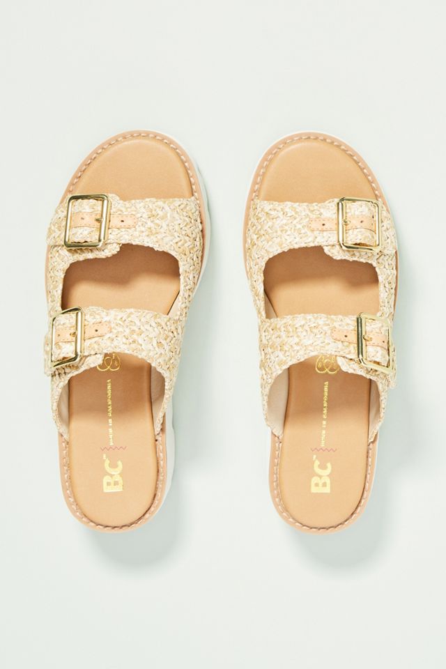 BC Footwear Hand to Hold Raffia Slide Sandals #1