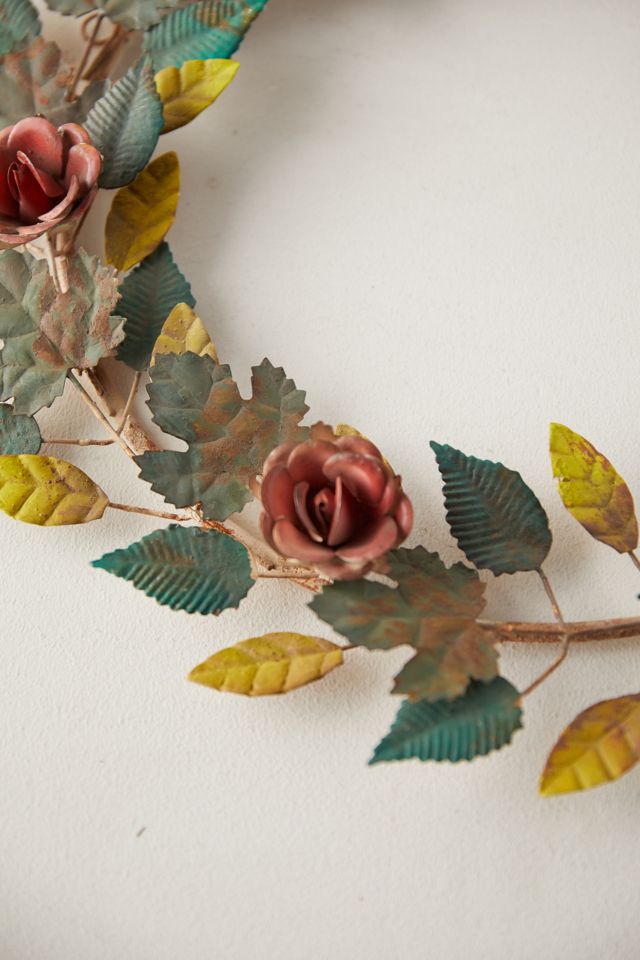 Rose + Leaf Iron Wreath #1