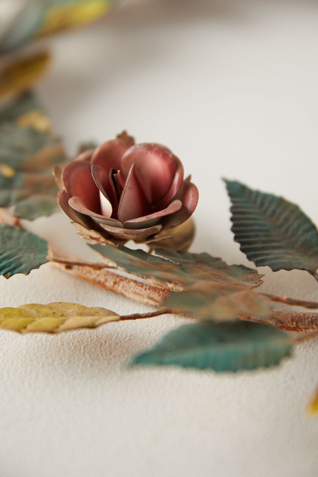 Rose + Leaf Iron Wreath #2