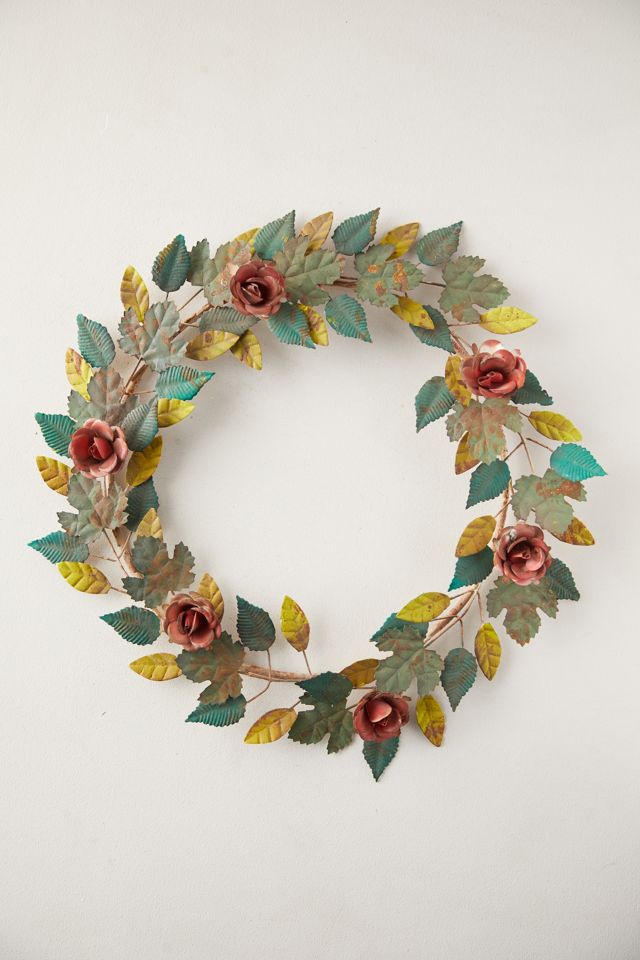 Rose + Leaf Iron Wreath