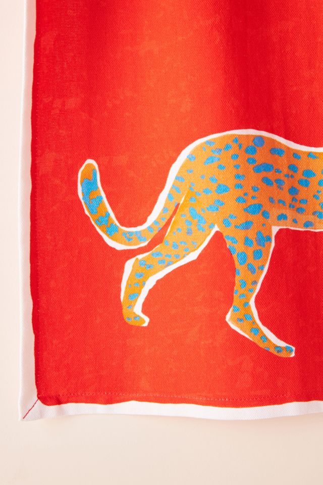 Sun Lee Prowling Leopard Dish Towel #1