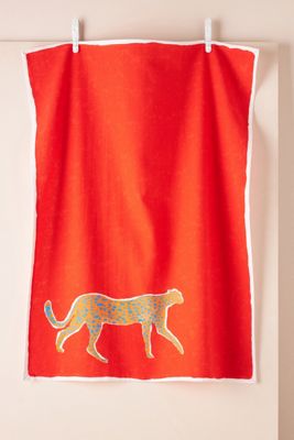 Sun Lee Prowling Leopard Dish Towel