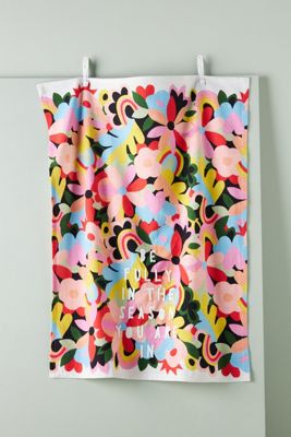 Ula Bloom Be Fully In The Season Dish Towel