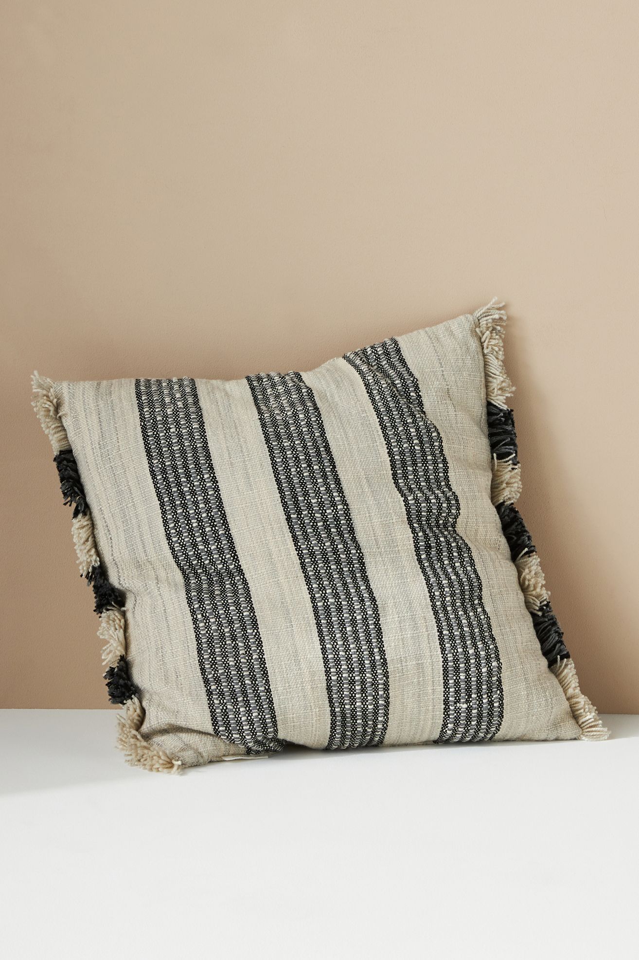 Somerset Indoor/Outdoor Pillow - Black & White Pattern, 20" X 20"