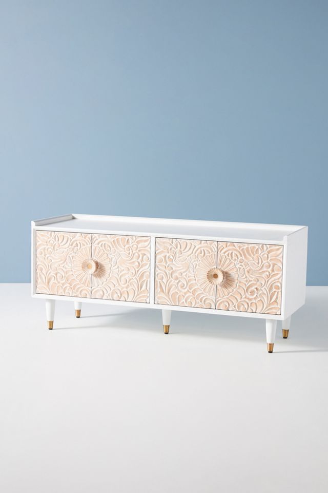 Handcarved Gulliver Storage Bench #1