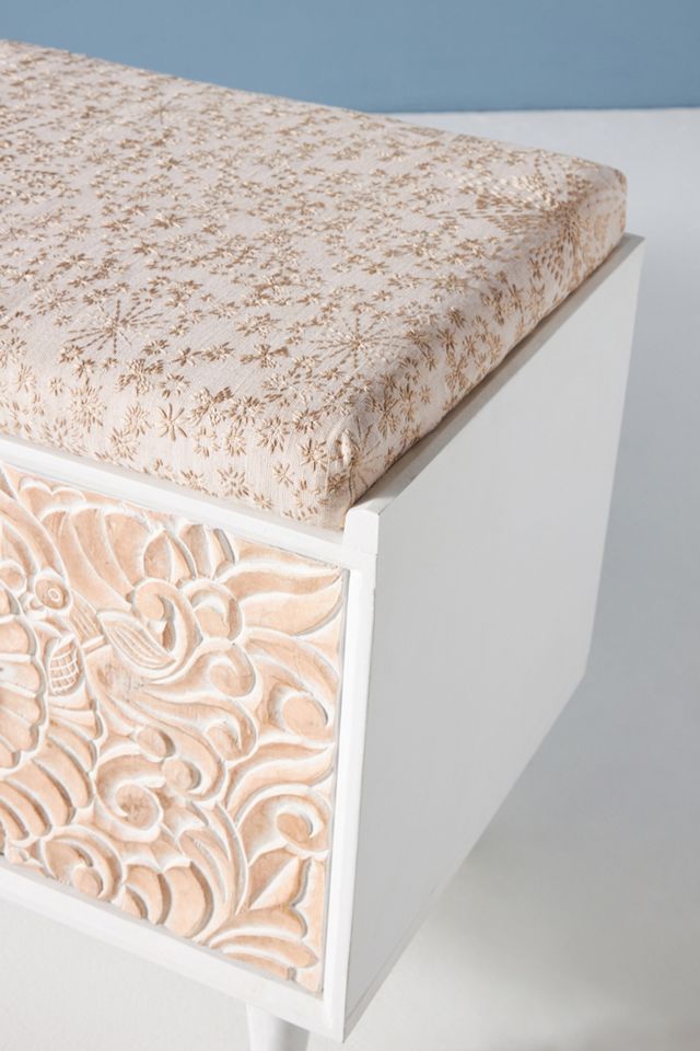 Handcarved Gulliver Storage Bench #5