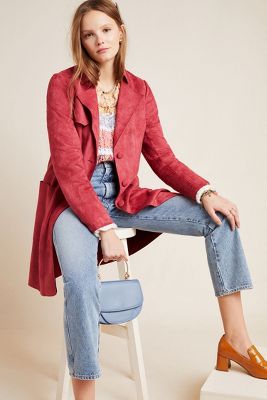 anthropologie suede jacket