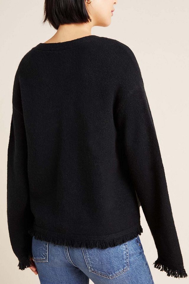 Joy Fringed V-Neck Sweater #2